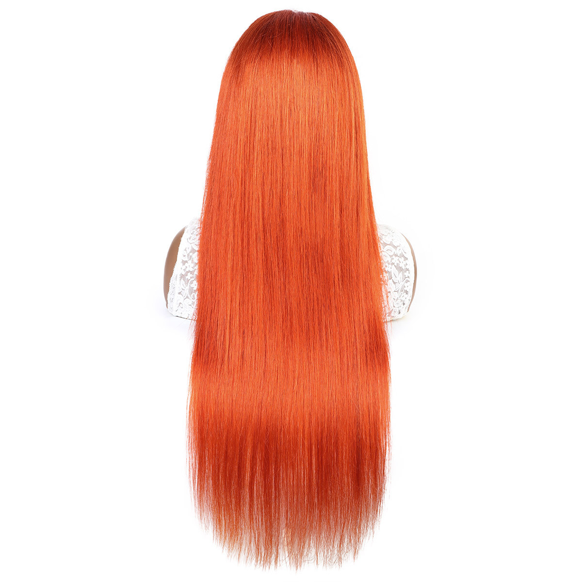 Ginger Color 350# 100% Human Hair Wigs 13*4 Wig 12-28inch Long Straight Frontal Lace Base For Beautiful Women