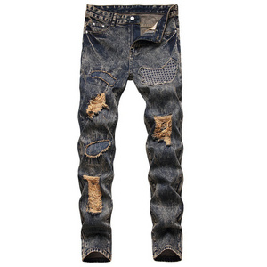 Men's Clothing with Pattern The Most Fashionable Jeans Denim Gray Jeans