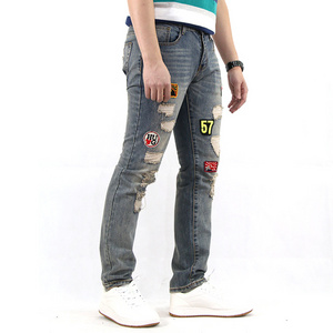 Men latest design denim jeans pants sample buy mens jeans in bulk