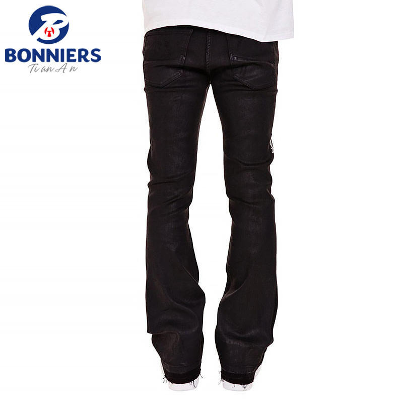 OEM/ODM Custom Men Baggy Designer new men coat pant designs Rhinestone Jeans Letter Wide Leg Men Jeans