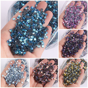 DMC Hotfix Rhinestones SS6-SS30 Glass Crystal High Quality Iron On Strass Rhinestone with Glue On Flatback Heat Press Stones