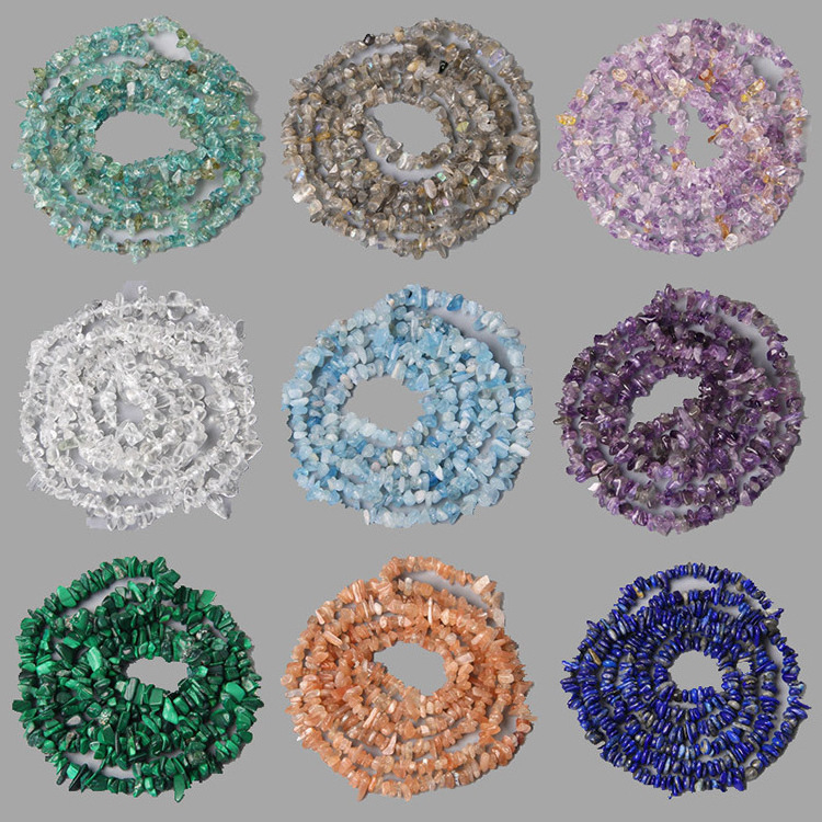 Custom Packing Colorful Loose Irregular Natural Crystal Chips Gemstone Beads 3-5/5-8mm Tumbled Stone for Jewelry Making