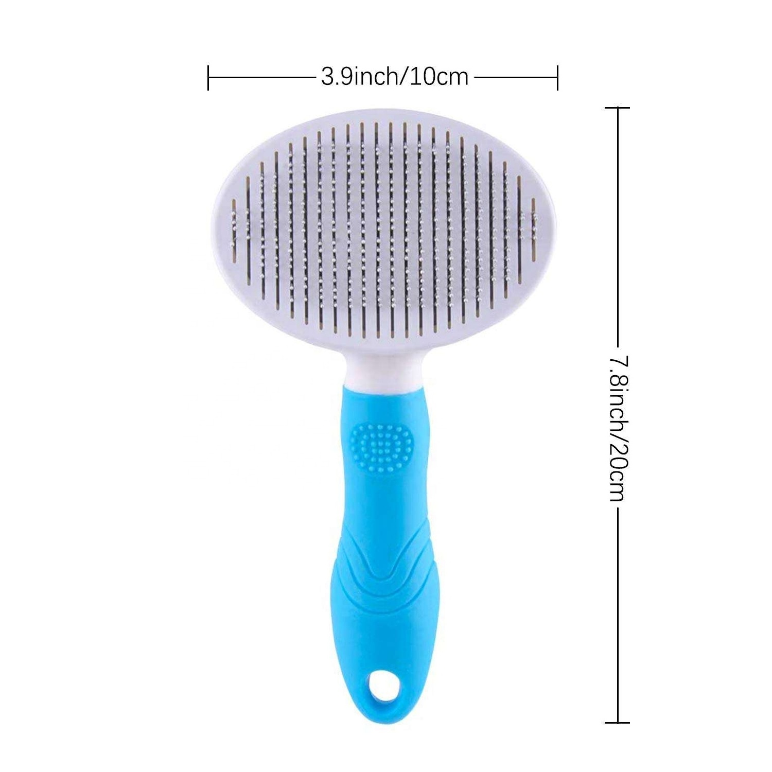 BunnyHi PET078 Hotsale Dog Slicker Brush Self Cleaning Grooming Hair Remover Cat Dog Comb Brush