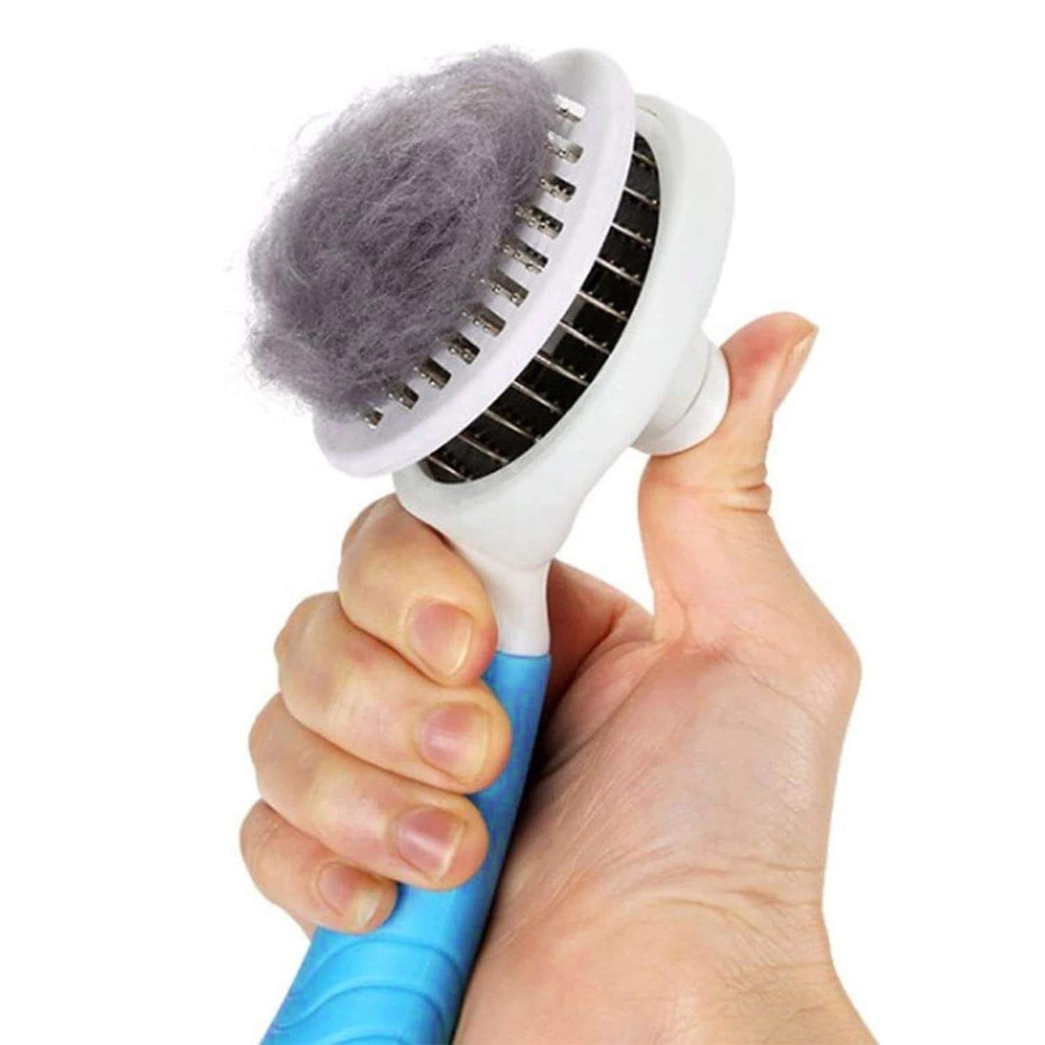 BunnyHi PET078 Hotsale Dog Slicker Brush Self Cleaning Grooming Hair Remover Cat Dog Comb Brush