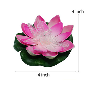 Fun Pool Accessories Floating Pool Lights Lotus Flower Lamp Battery Operated Multicolor LED 50 EVA Carton Package 15 ABS IP65