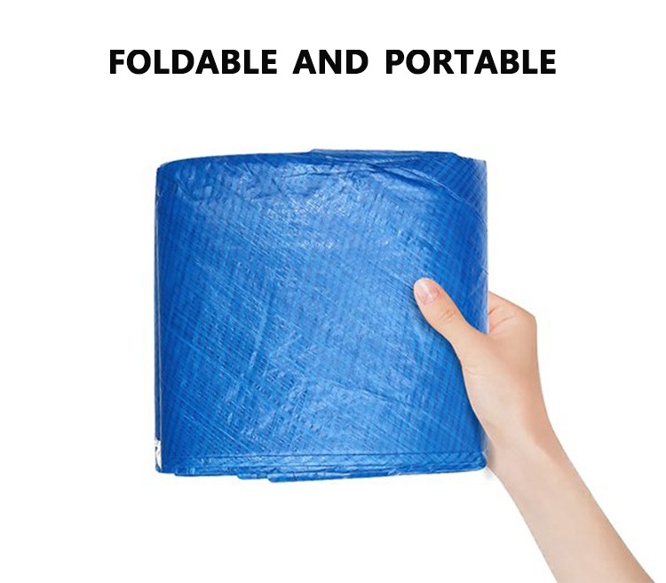 Customizable Round Easy Set Portable Pool Cover with Rope Tie for Inflatable Pool