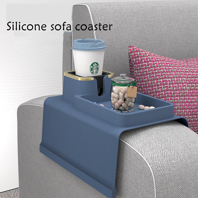 Sofa Armrest Cup Holder Silicone for Sofa Carton CLASSIC Silicone Wine Glass Silicone Couch Cup Holder Tray with Phone Holder