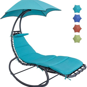 Floating Chaise Canopy Swing Lounge Chair Hammock Arc Stand Air Porch Stand Lounger Chair