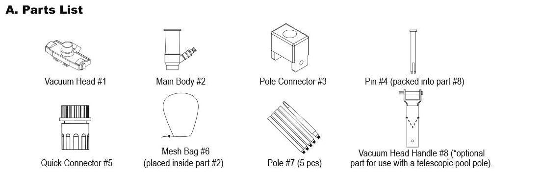 Pool Accessories Spa Water Jet Vacuum Cleaner Pool Vacuum Cleaner Kit Jet Head For Frame Above Ground Pool