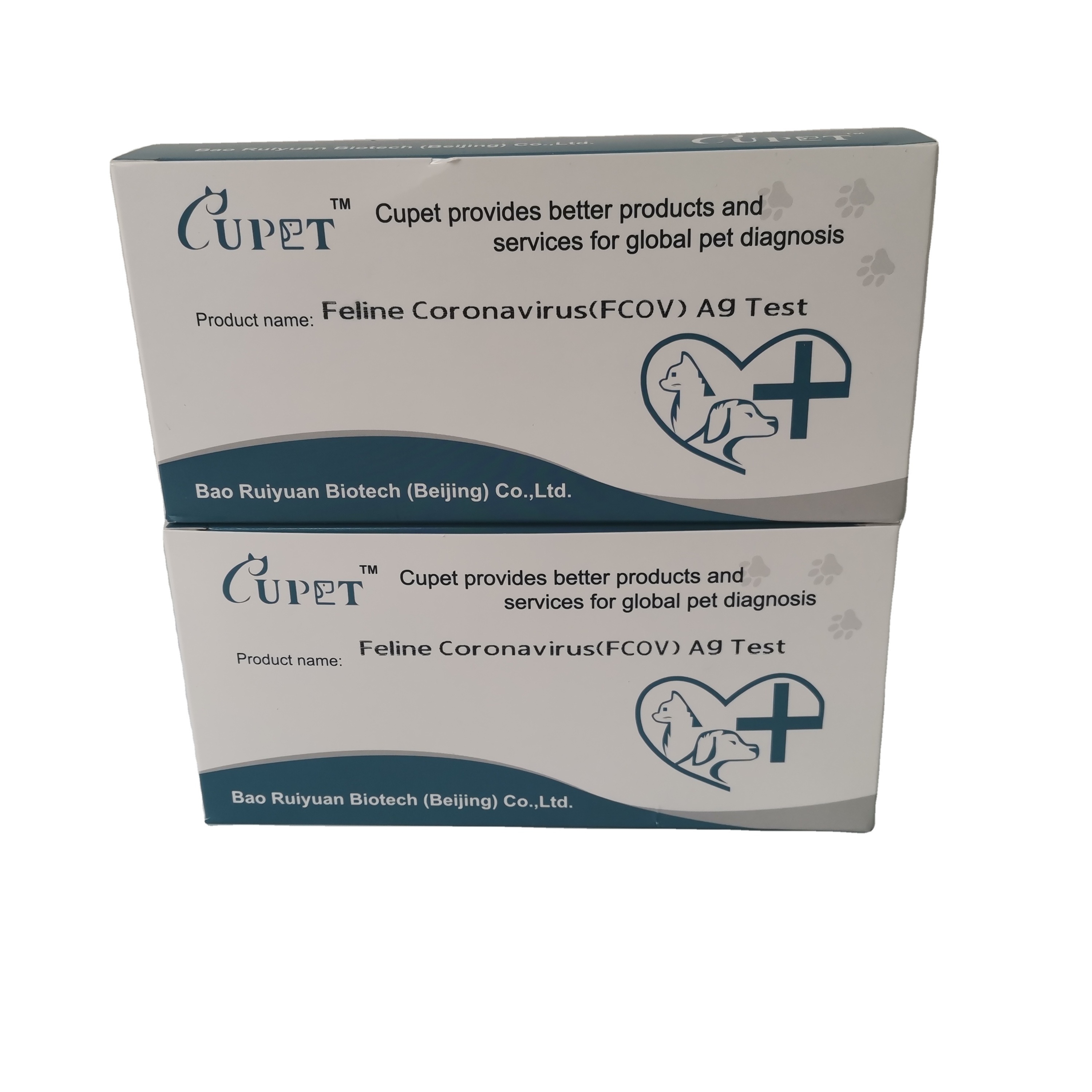 OEM ODM One Step Veterinary Rapid Test Kits Feline Coronavirus Antigen Test for Animal Use Fcov Fhv Fcv Test For Pet Disease