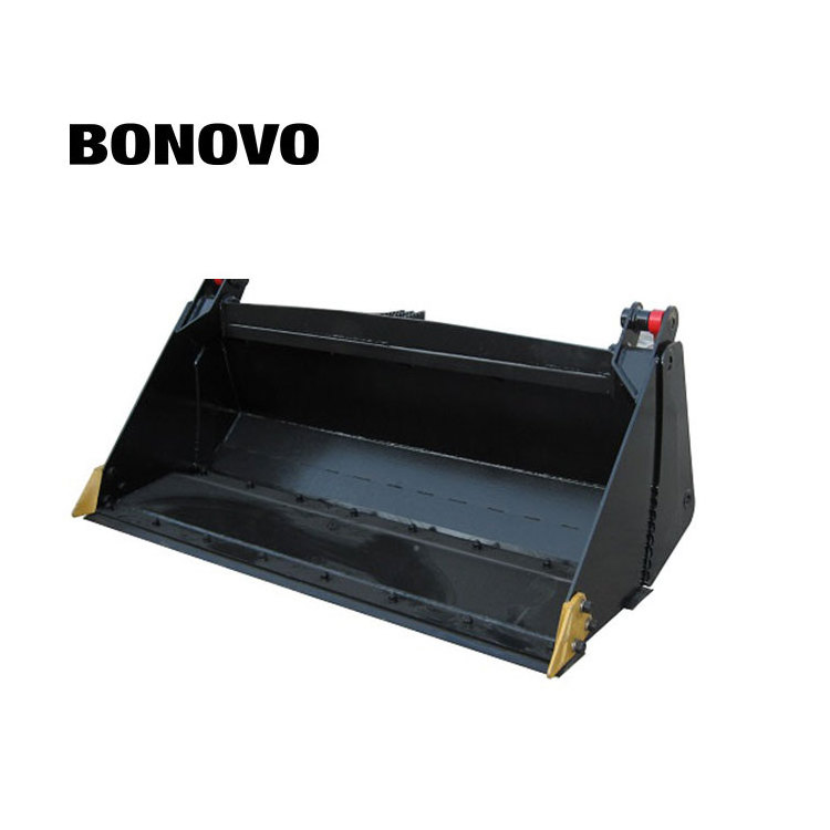 BONOVO 60 inch wide skid steer hydraulic 4 in 1 bucket without teeth