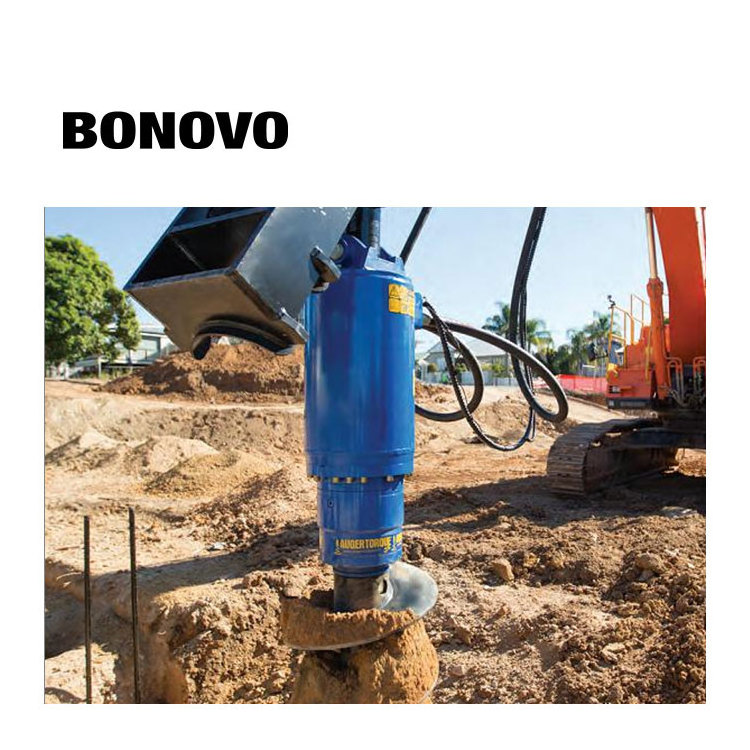 BONOVO rock auger hydraulic earth auger earth auger for sale