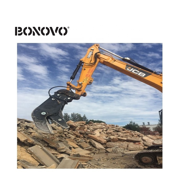 BONOVO 360 Degree Rotating double oil cylinder hydraulic shears for excavator