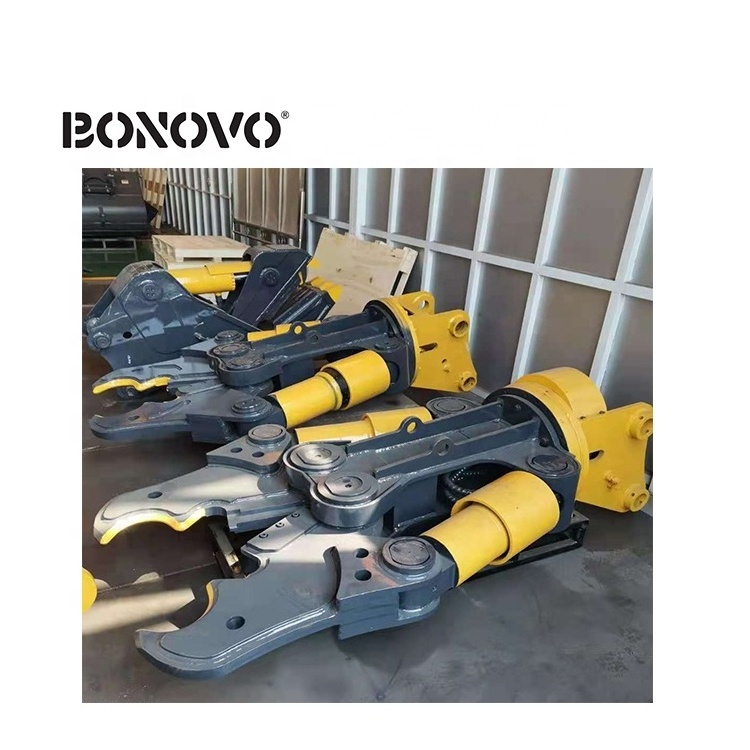 BONOVO 360 Degree Rotating double oil cylinder hydraulic shears for excavator