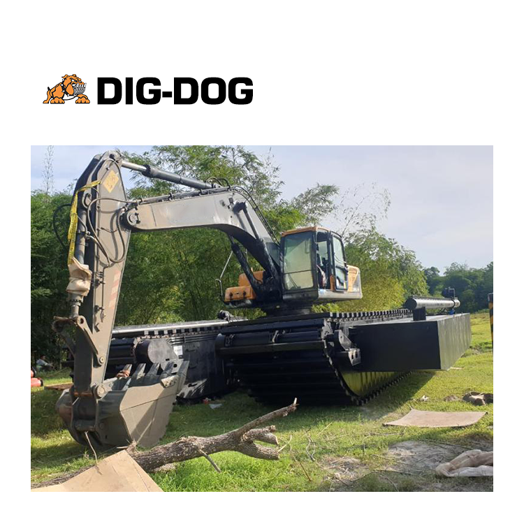 Swamp Excavator Mud Dredger amphibious pontoon for sale