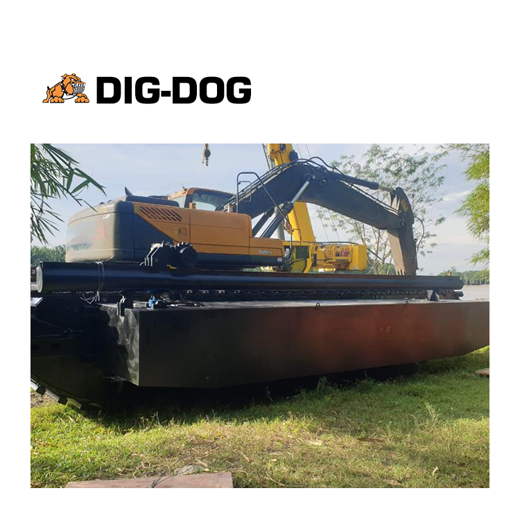 Swamp Excavator Mud Dredger amphibious pontoon for sale