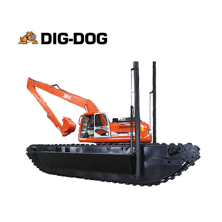 Swamp Excavator Mud Dredger amphibious pontoon for sale