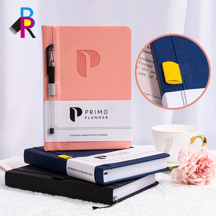 Custom Design PU Leather Planner Journal Notebook Printing