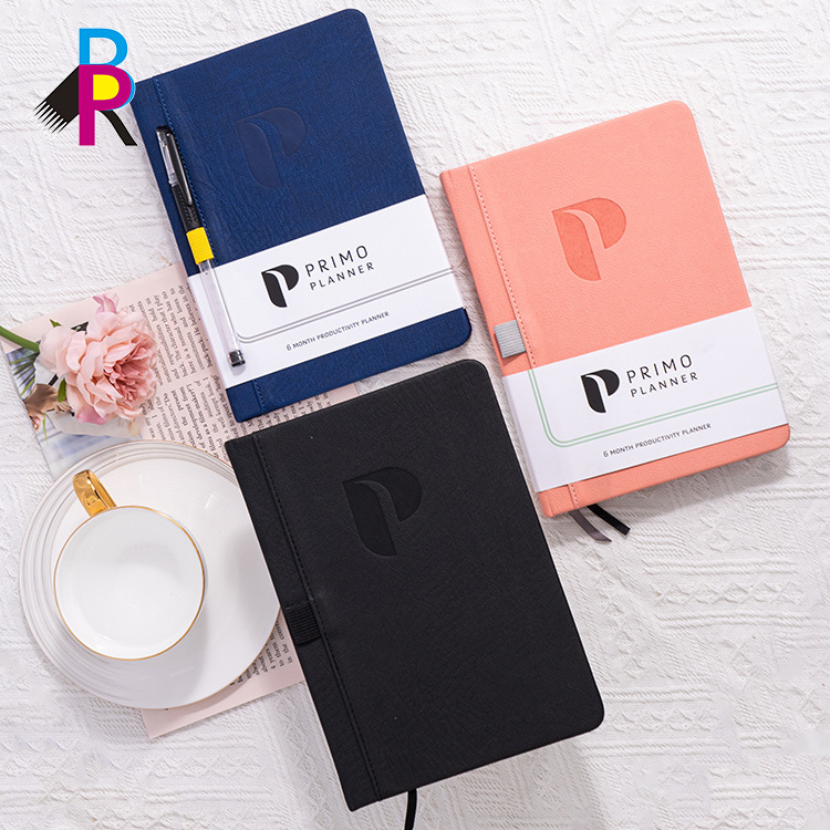 Custom Design PU Leather Planner Journal Notebook Printing