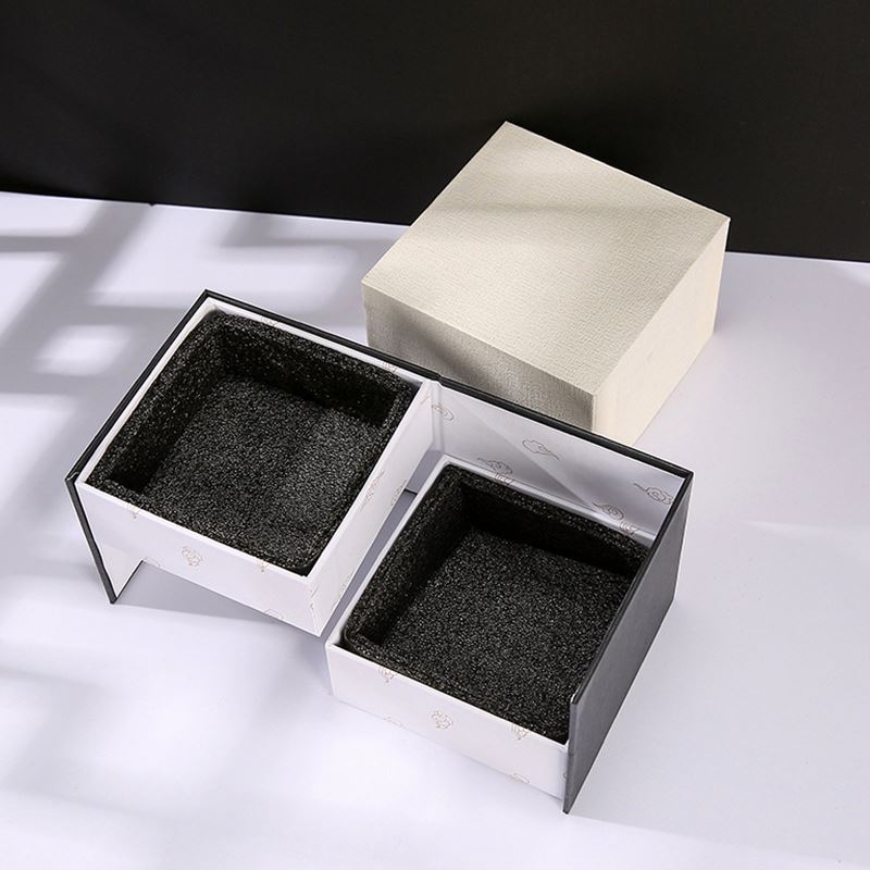 New Arrival Black Velvet Elegant Decoration Bridesmaid Acrylic Invitation Gift Box Cardboard Luxury Wedding Invitation Box 09