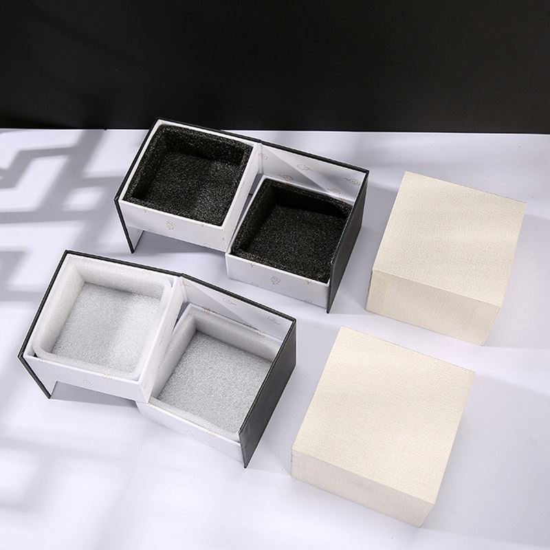 New Arrival Black Velvet Elegant Decoration Bridesmaid Acrylic Invitation Gift Box Cardboard Luxury Wedding Invitation Box 09