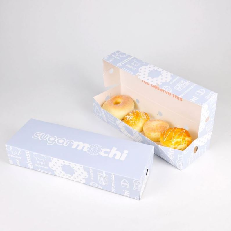 Custom Logo Japanese Taiyaki Waffle Box Packaging and Take Away Taiyaki Paper Bag