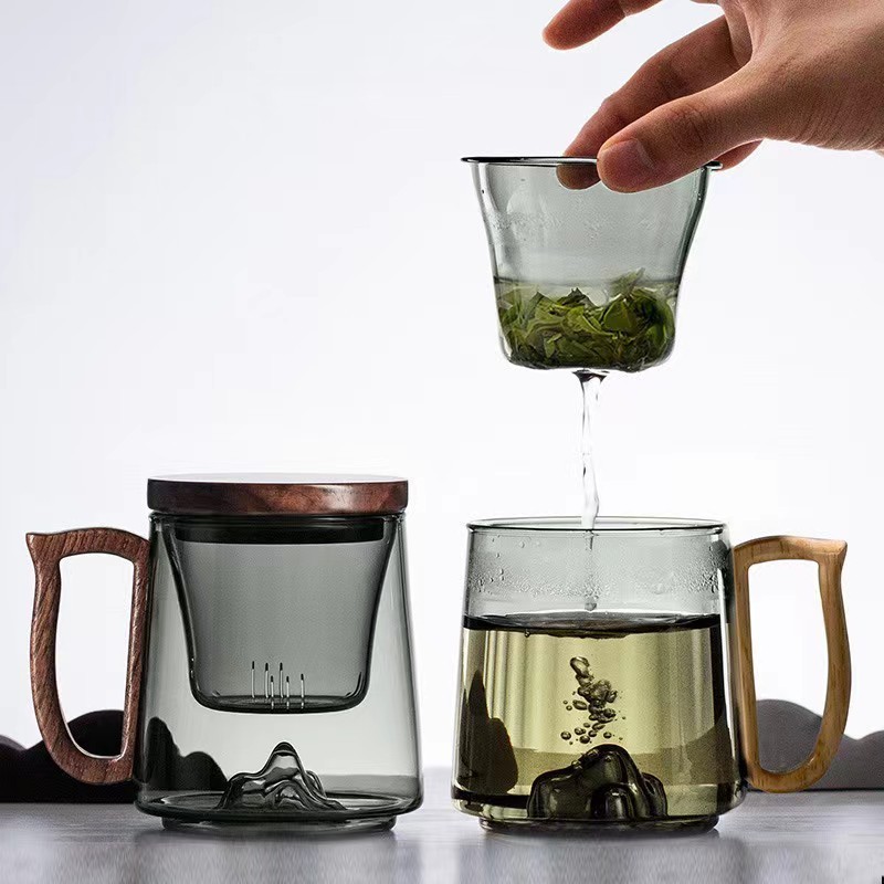 Home glass small teapot thickened high temperature resistant brewing tea water separation brewing tea