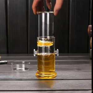 Transparent Clear Glass Tea PotsTeacups with Filter and Press Button for Making Tea on Hot Sale