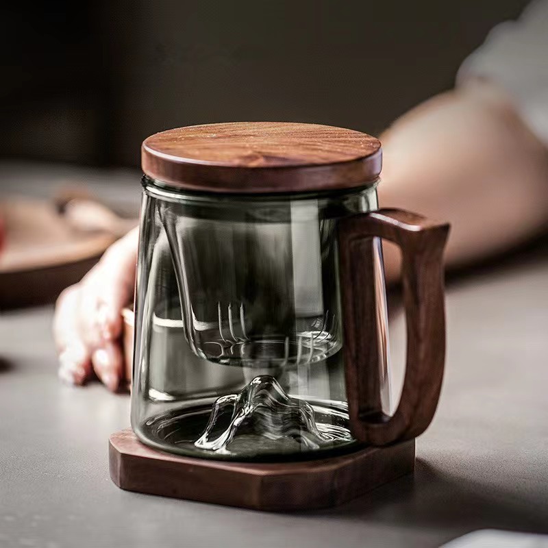 Home glass small teapot thickened high temperature resistant brewing tea water separation brewing tea