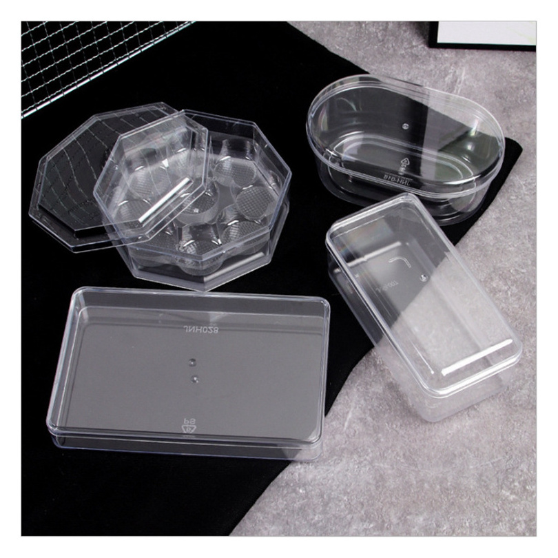 Square Food Grade Transparent Wedding Favor Boxes Small Tiramisu Sweets Dessert Box Packaging Clear Acrylic Box With Lid For Ca