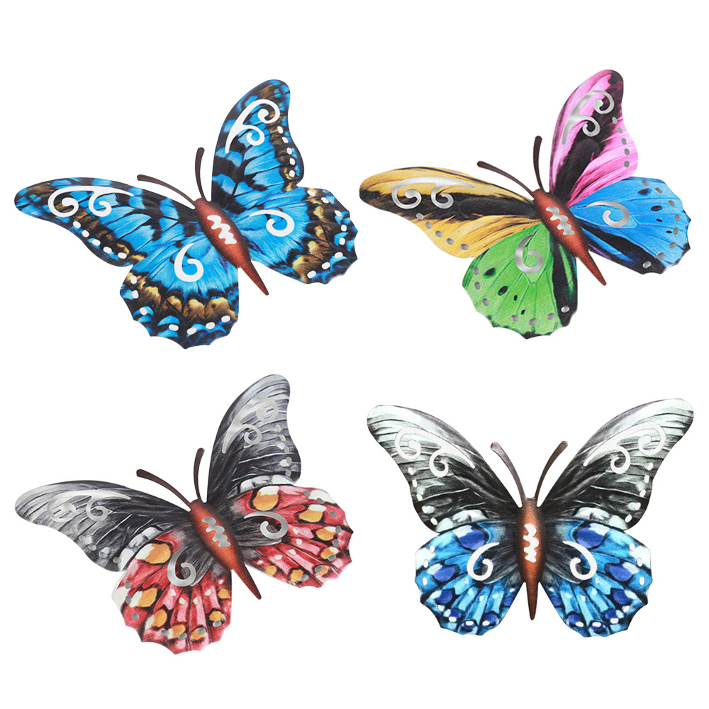 New Butterfly Home Crafts Gift Wall Decorations Iron Wall Hanging Decorations Indoor and Outdoor Decorations