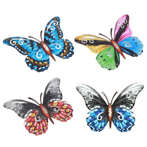 New Butterfly Home Crafts Gift Wall Decorations Iron Wall Hanging Decorations Indoor and Outdoor Decorations