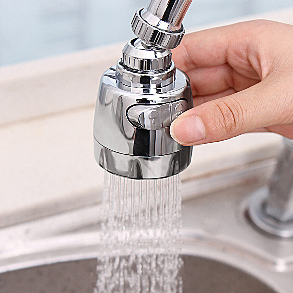 Flexible Tap Faucet Extender ABS 360 Rotating Aerator Faucet Filter Adapter Spray Head Kitchen Bath Accessories