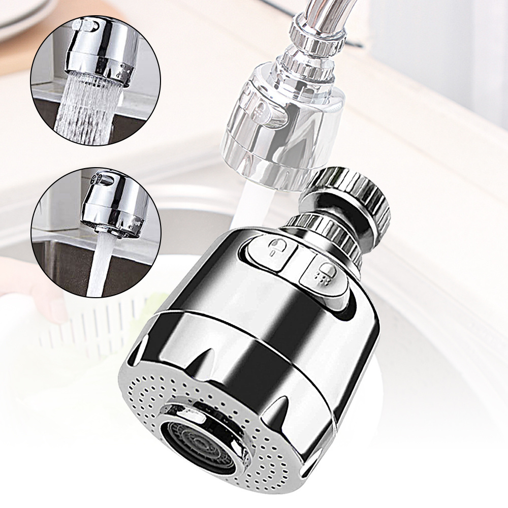 Flexible Tap Faucet Extender ABS 360 Rotating Aerator Faucet Filter Adapter Spray Head Kitchen Bath Accessories