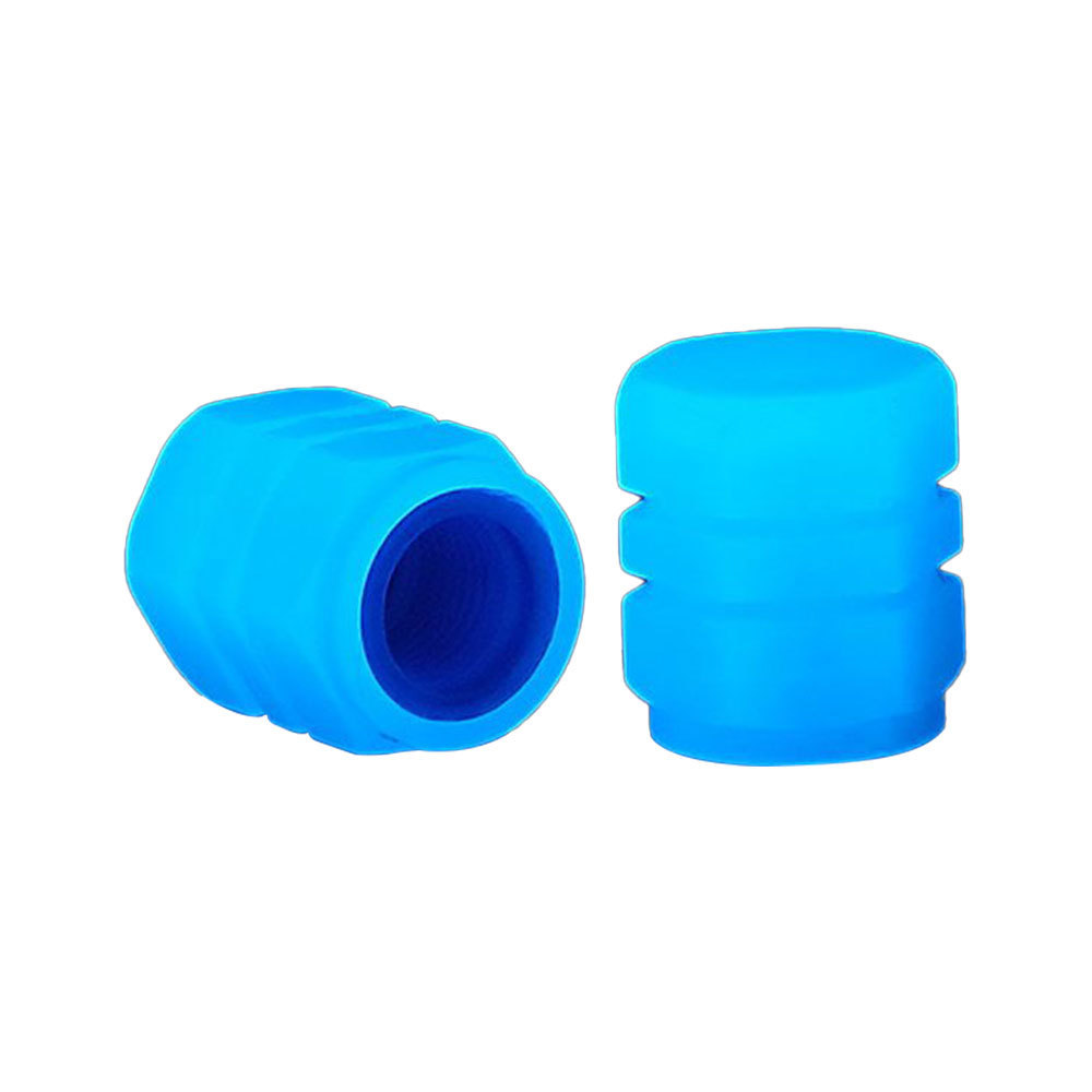 Wholesale 1pcs Fluorescent Car Tire Valve Cap Blue Car Valve Caps Luminous Style Tire Valve Cap Stem Accessories