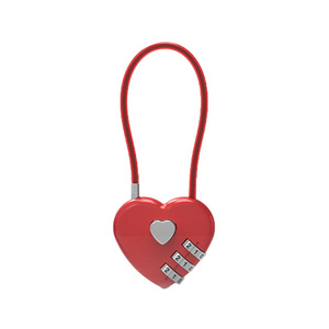 Mini Dial Digits Code Number Password Combination Padlock Love Heart Shape Luggage Suitcase Metal Lock Safety Travel Durable