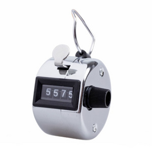 Hot Selling High Quality 4 Digit Manual Sale Hand Held Number Clicker Tally Counter metal Hand Tally Clicker Counter