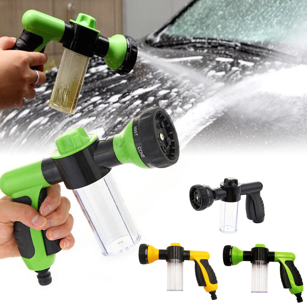 8 in 1 Jet Spray Gun Soap Dispenser Garden Watering Hose Nozzle Car Washing Tool Portable Water Gun for Car Wash Spray Dropship