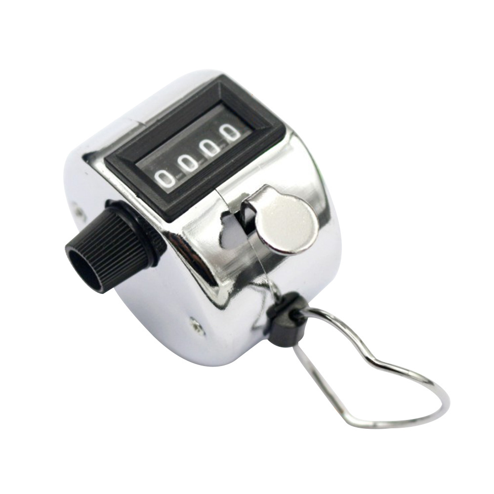 Hot Selling High Quality 4 Digit Manual Sale Hand Held Number Clicker Tally Counter metal Hand Tally Clicker Counter