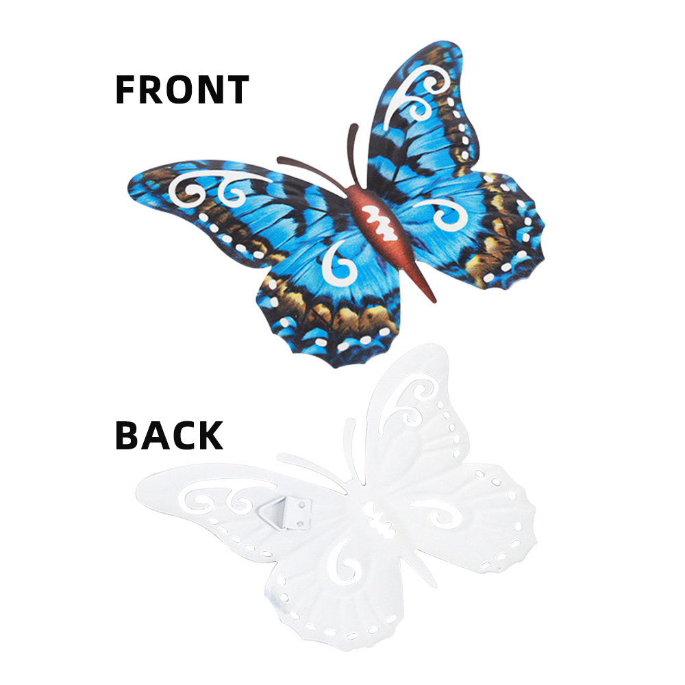 New Butterfly Home Crafts Gift Wall Decorations Iron Wall Hanging Decorations Indoor and Outdoor Decorations