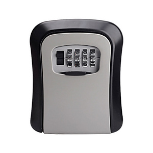 4 Digit Wall Mount Combination Password Lock Key Outdoor Digital Aluminium Alloy Safe Box Aluminum Alloy Keys Storage Box