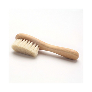 Premium Wooden Baby Hair Brush For Newborns and Toddlers For Infant Shower and Registry Natural Soft Goat Bristles Hairbrush