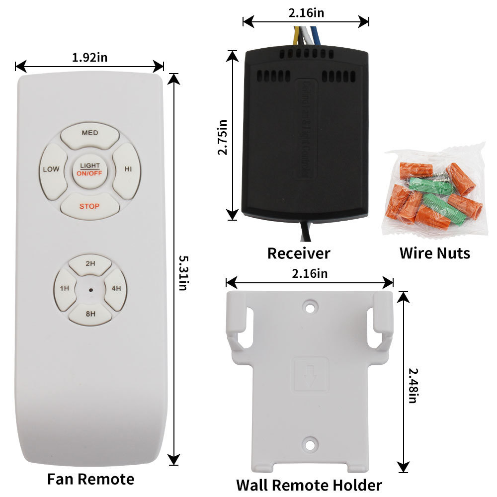 Universal Ceiling Fans Light Remote Control Kit 3-in-1 Timing & Speed Remote for Hunter/Harbor Breeze/Westinghouse/Honeywell