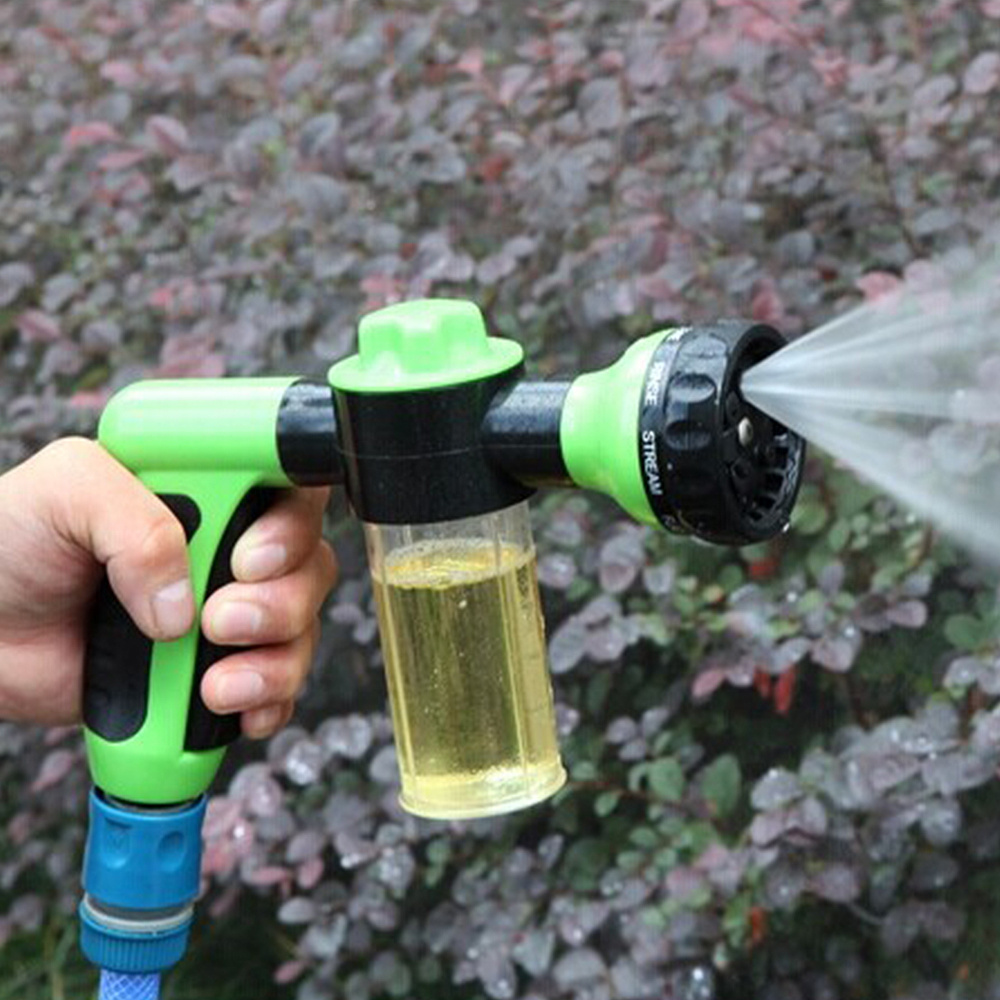 8 in 1 Jet Spray Gun Soap Dispenser Garden Watering Hose Nozzle Car Washing Tool Portable Water Gun for Car Wash Spray Dropship