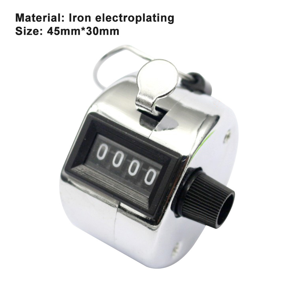 Hot Selling High Quality 4 Digit Manual Sale Hand Held Number Clicker Tally Counter metal Hand Tally Clicker Counter