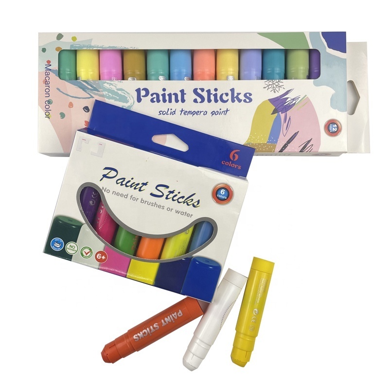 Quick Drying Solid Tempera Paint Stick Non Toxic Washable Kids Face Paint Stick with Custom Logo