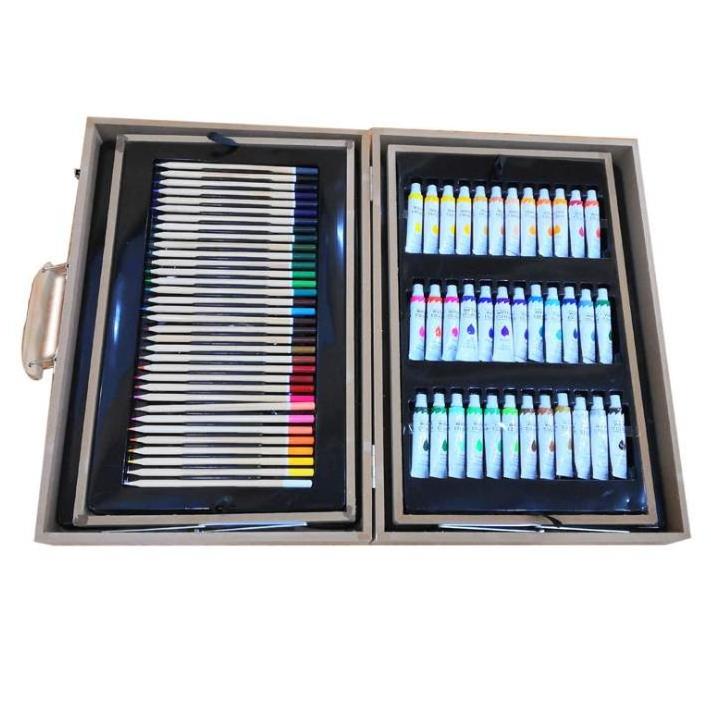 DIY Art Set Kids Art Supplies Wooden Case Kit Painting & Drawing for Teens Boys Girls Gifts Toys