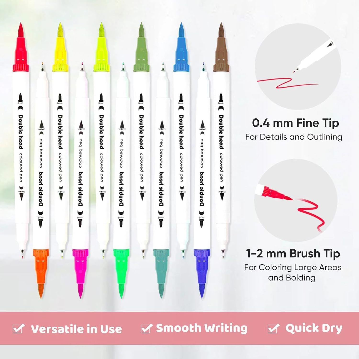 Journal A5 diary diy writing fineliner pen stencil dual tips marker pen stationery set for back to school gift