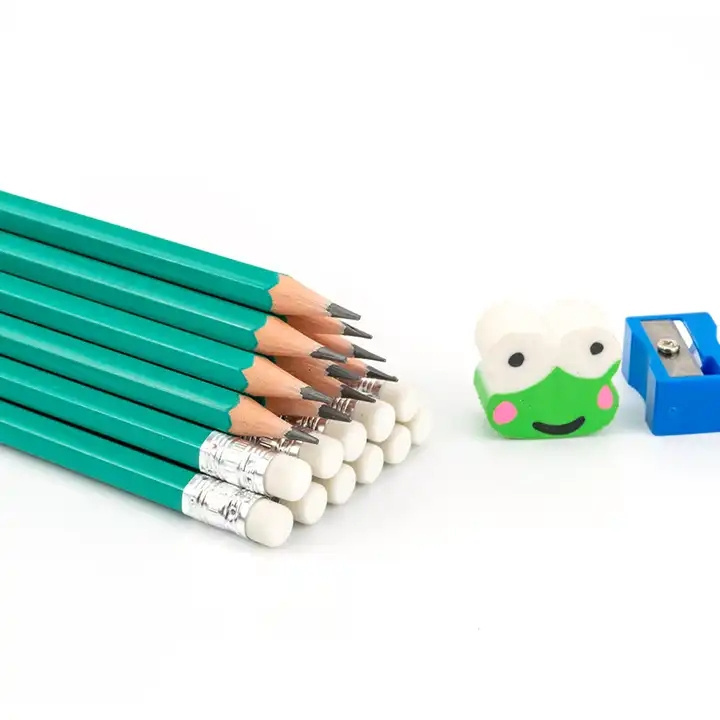 Eraser Pencil Wood Custom Home Office Hotel School Student Kids Graphite Woodcased Pencils