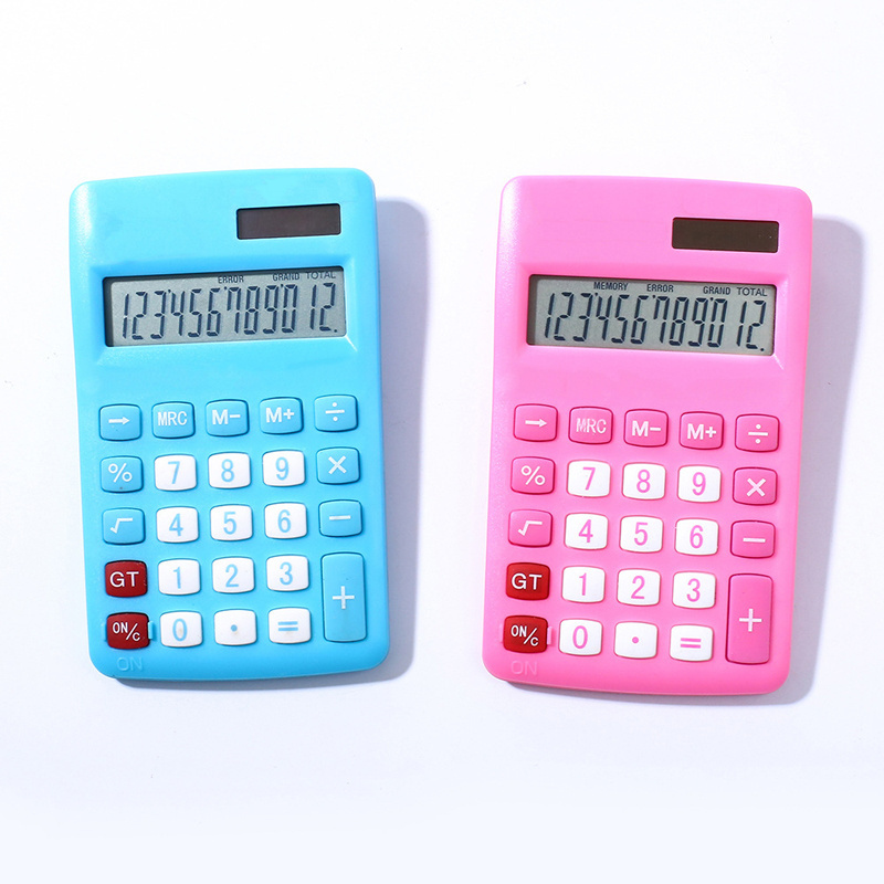 Calculator 12 Digits Custom Desktop Pocket Small Size Mini Calculator for Home School Office